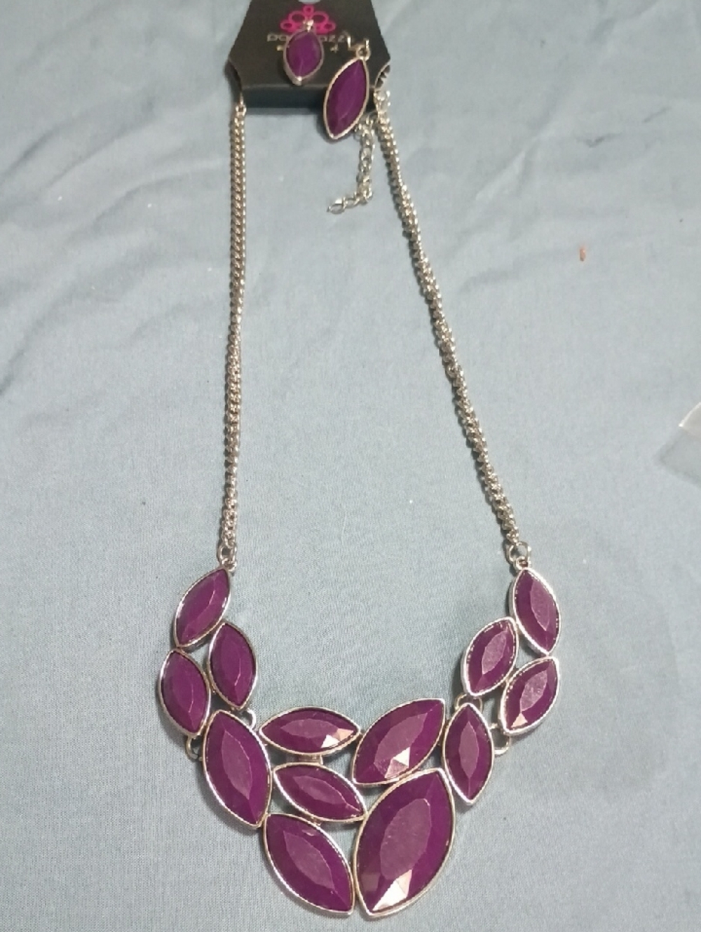 paparazzi Purple Marquise Bib Necklace